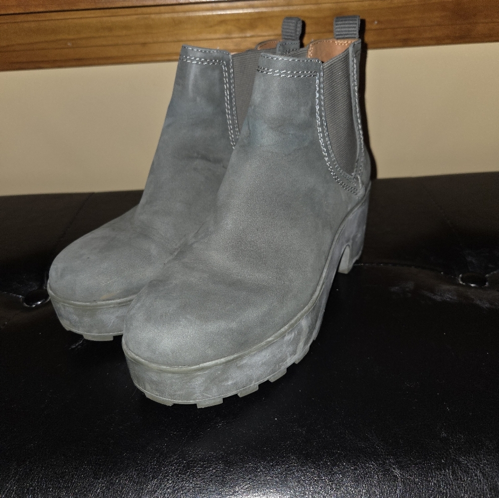 Zodiac Gray Ankle Booties